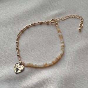 Half shell beaded bracelet